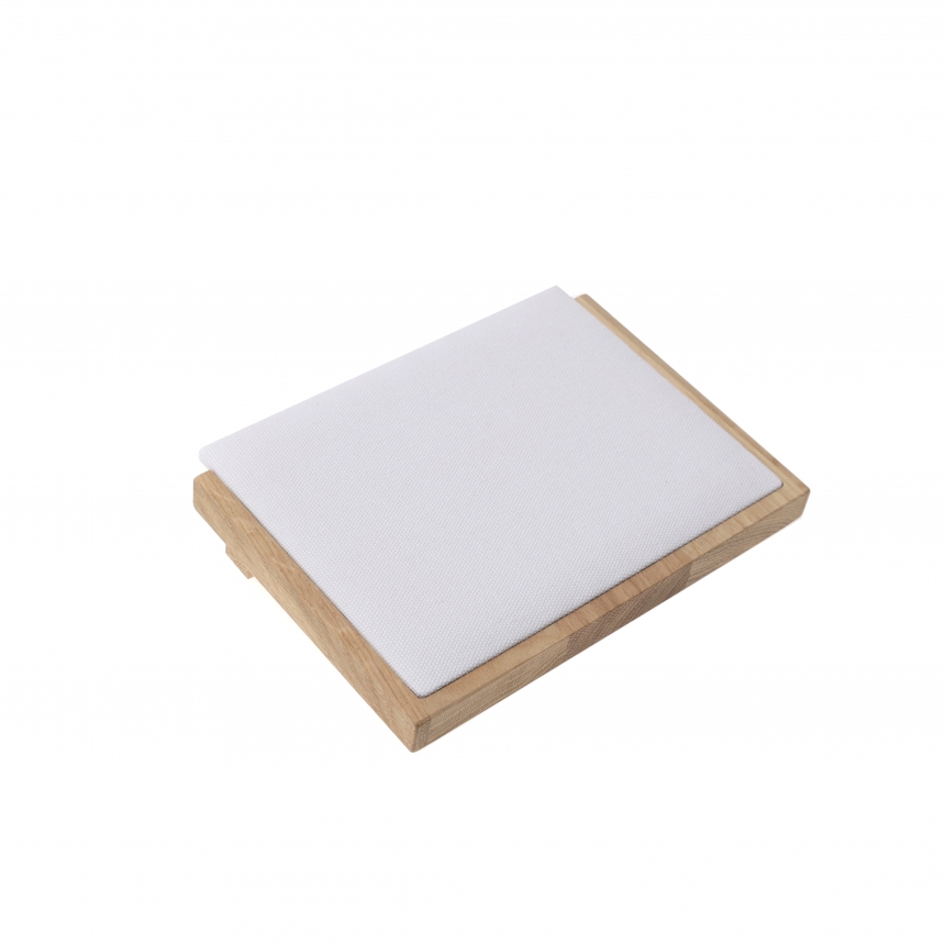 내추럴 원목 캔버스 L형 목걸이 진열대 소 20.5x15x4