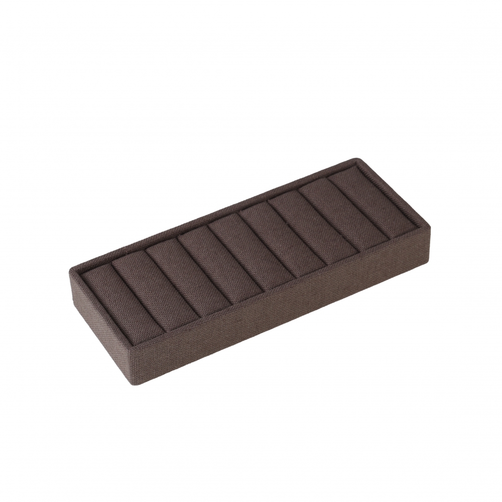 린넨 반지 팔찌 겸용 진열대 브라운 20x8.5x2.5