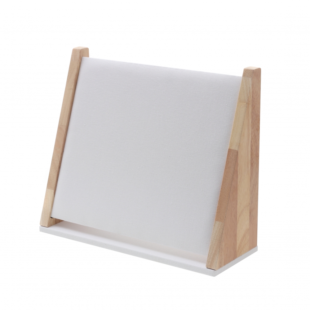 내추럴 원목 캔버스 8핀 경사 목걸이 진열대 대 36x13x30.5