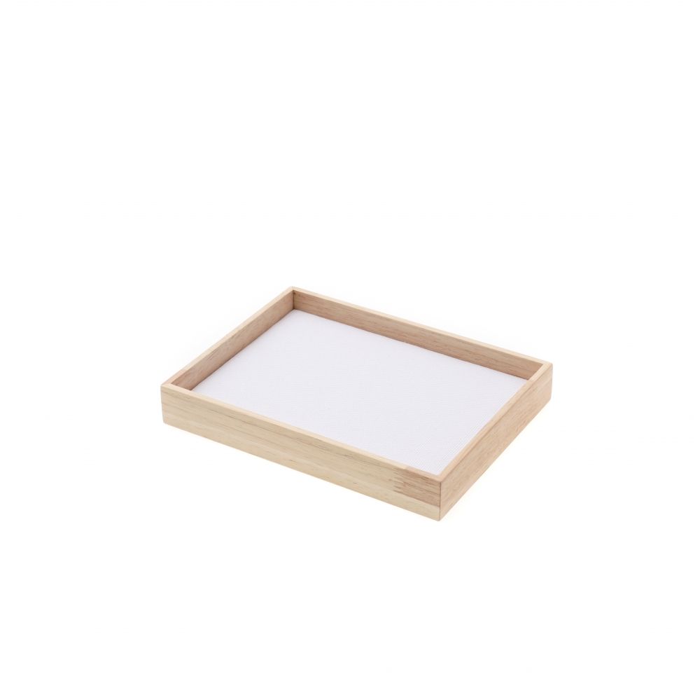 내추럴 원목 캔버스 민판 악세사리 다용도 진열대 소 20x15x3