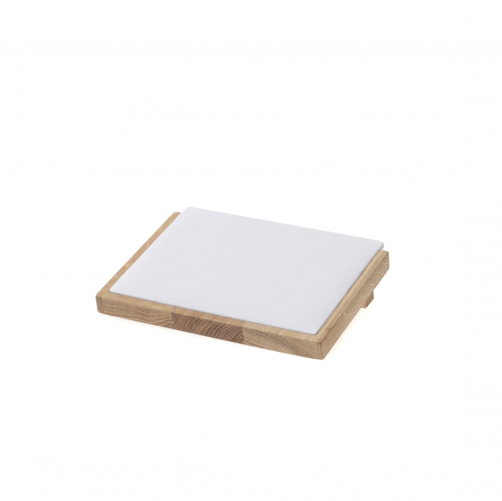 내추럴 원목 캔버스 L형 목걸이 진열대 소 20.5x15x4