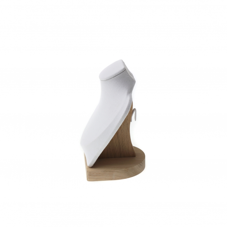 내추럴 원목 캔버스 사각 목걸이 마네킹 진열대 소 16.5x10x15