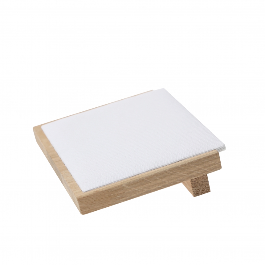 내추럴 원목 캔버스 L형 목걸이 진열대 소 20.5x15x4