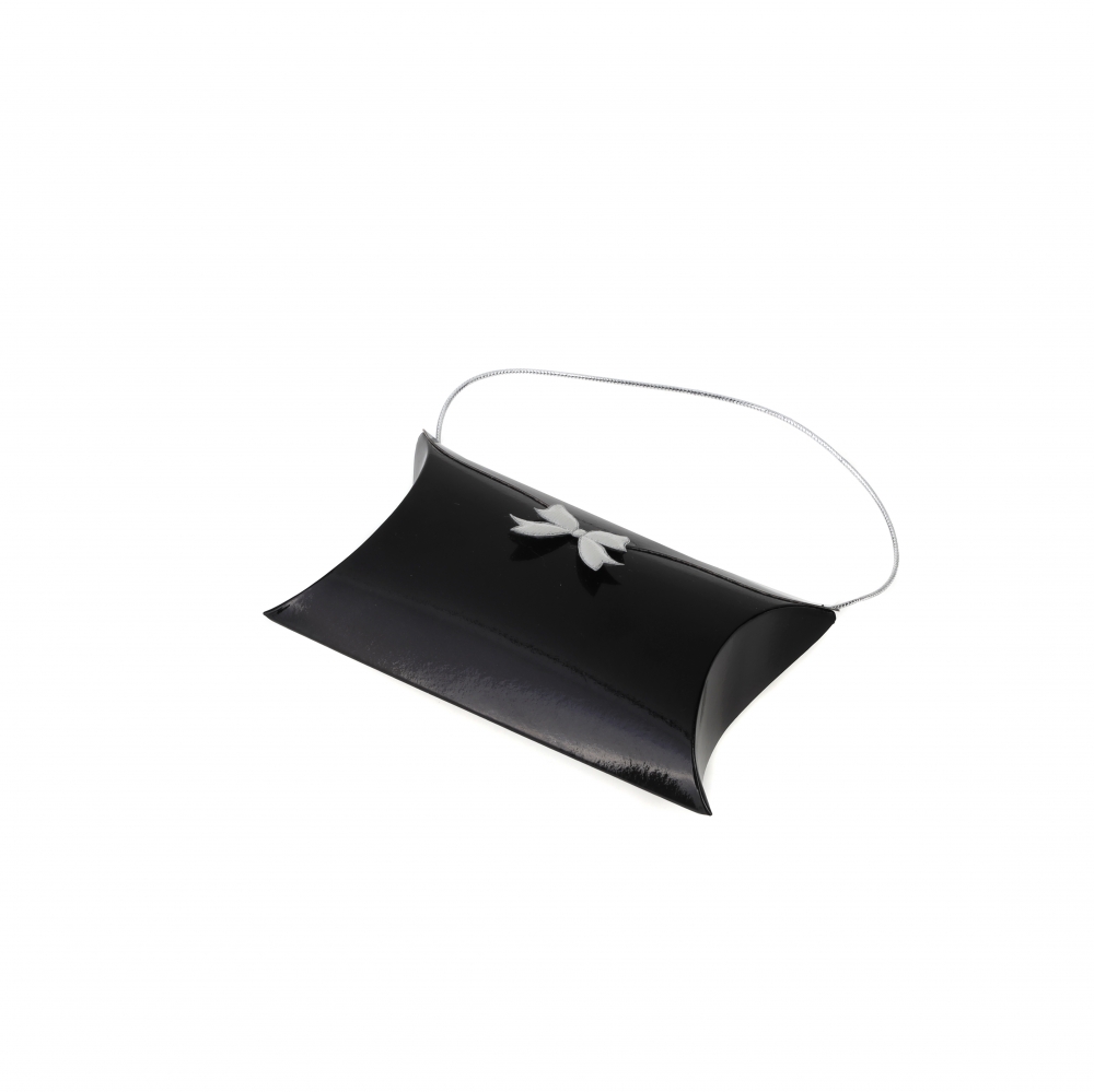 손잡이끈 리본 쥬얼리 베개상자 블랙 중 11.5x8x3cm 50장