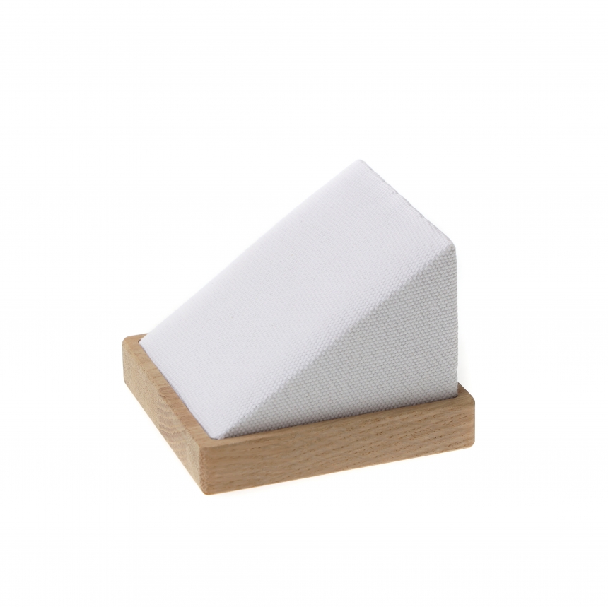 내추럴 원목 캔버스 경사형 목걸이 진열대 10x10x7.5