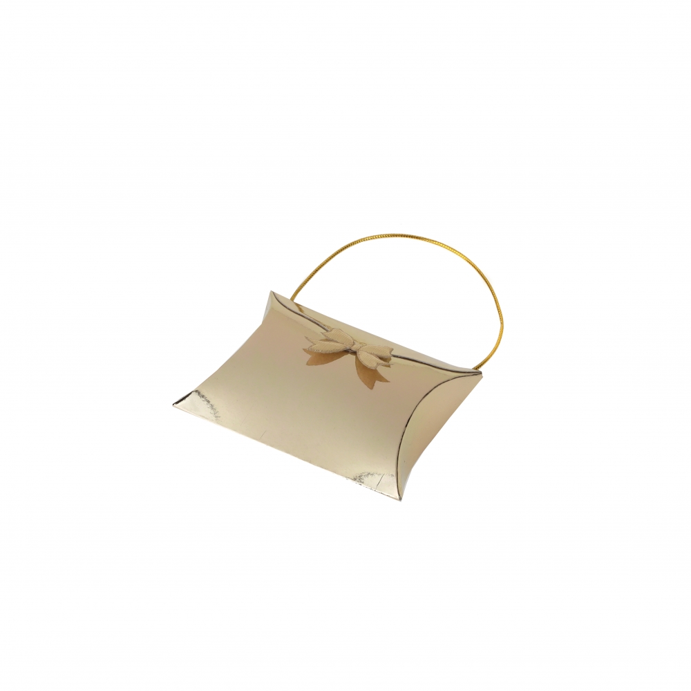 손잡이끈 리본 쥬얼리 베개상자 금박 소 7.5x7x2cm 50장