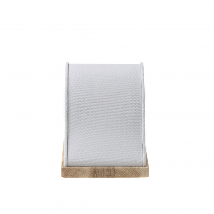 내추럴 원목 캔버스 웨이브 경사 목걸이 진열대 15x15x16.5