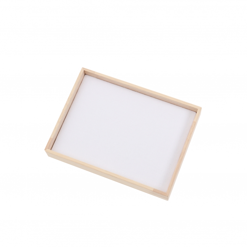내추럴 원목 캔버스 민판 악세사리 다용도 진열대 소 20x15x3