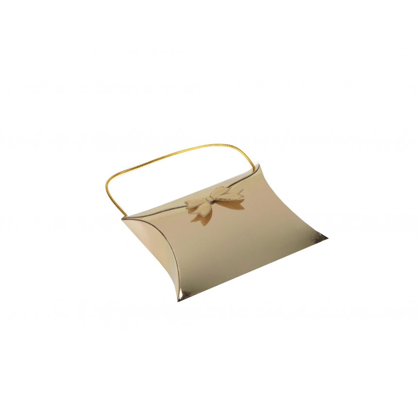 손잡이끈 리본 쥬얼리 베개상자 금박 소 7.5x7x2cm 50장