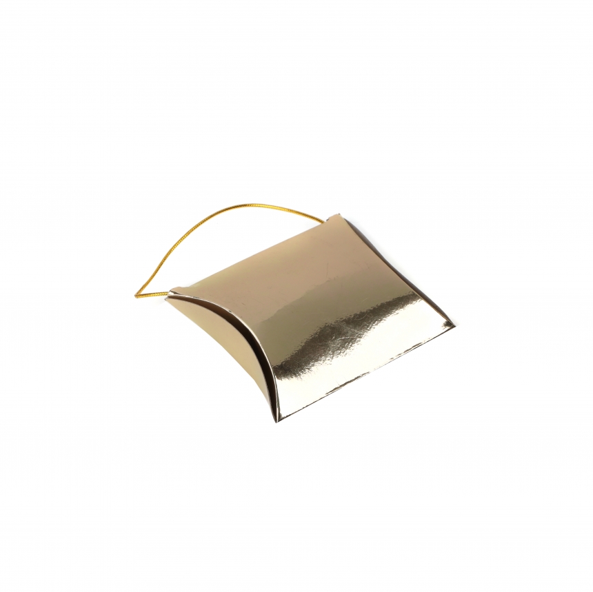 손잡이끈 리본 쥬얼리 베개상자 금박 소 7.5x7x2cm 50장