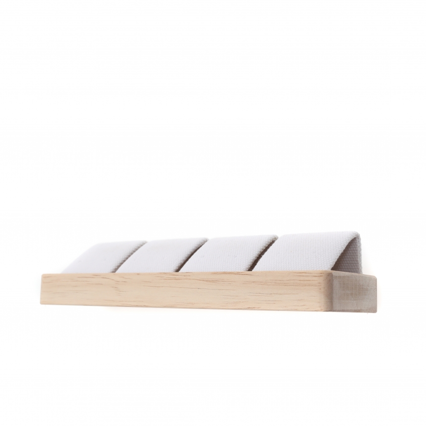 내추럴 원목 캔버스 4구 귀걸이 진열대 19x5.2x4