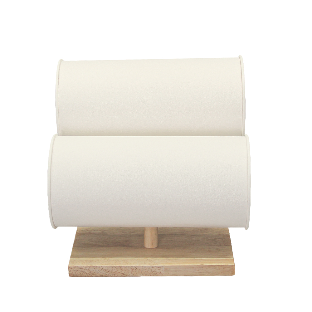 원목 2단 헤어밴드 진열대 아이보리 28x27x28