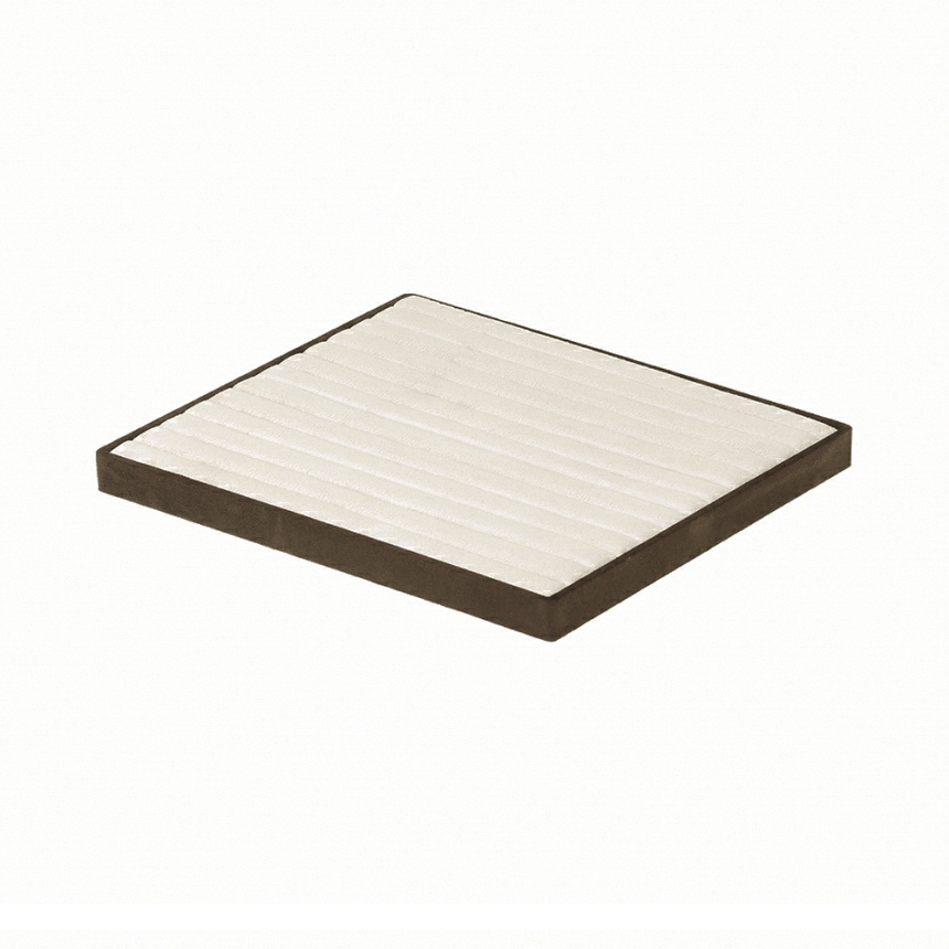 스웨이드 반지 진열대 베이지/브라운 35x30x2.7