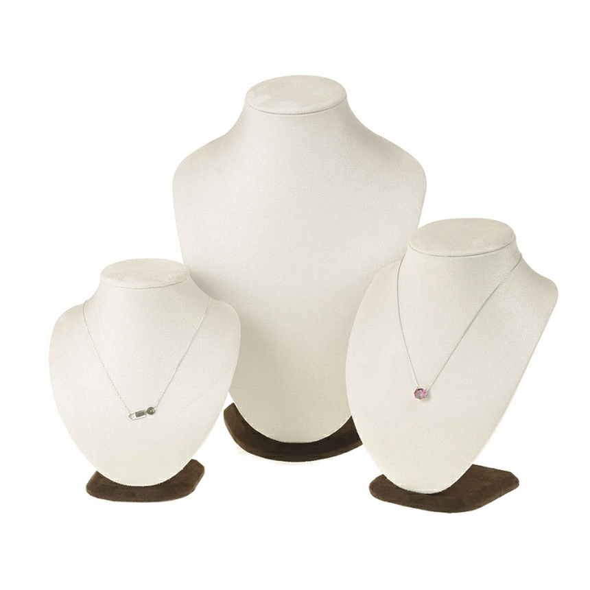 스웨이드 레귤러 목걸이 마네킹 진열대 베이지/브라운 대 20x14x30