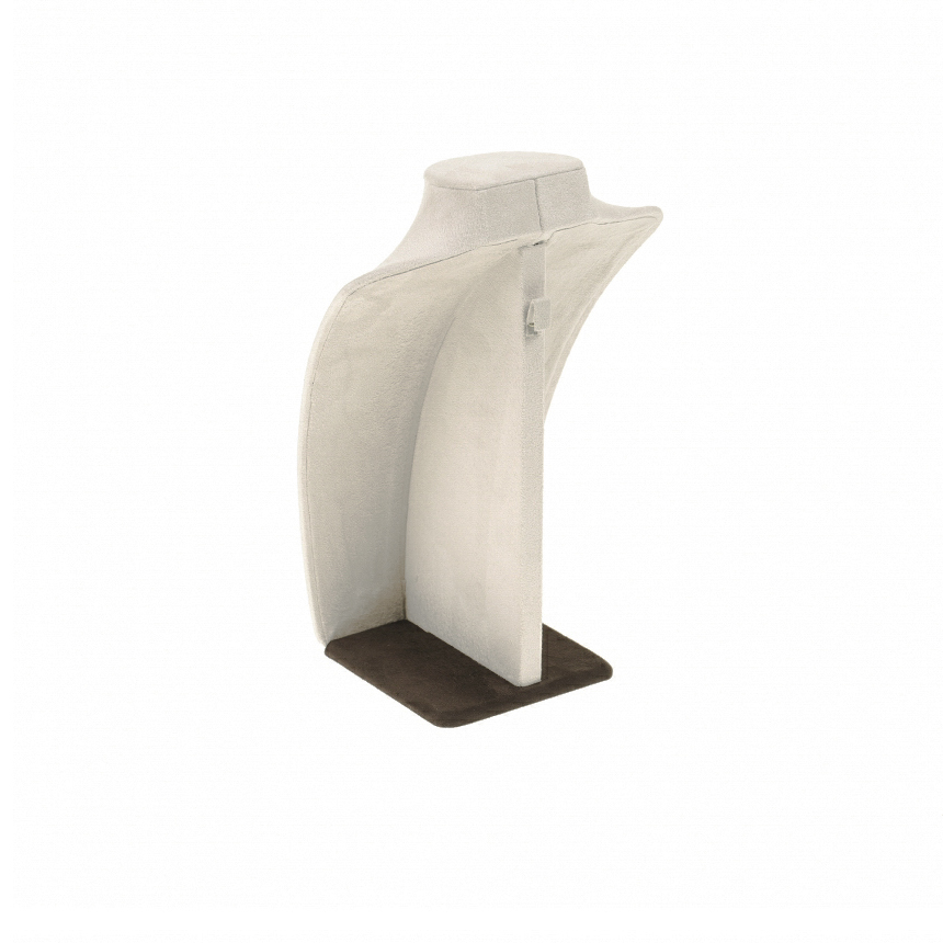 스웨이드 특 목걸이 마네킹 진열대 베이지/브라운 소 19x11.5x28