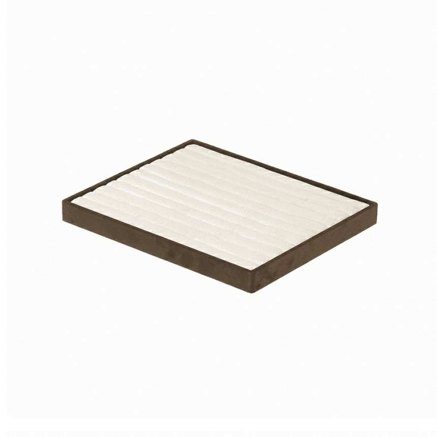스웨이드 반지 진열대 베이지/브라운 30x25x2.7
