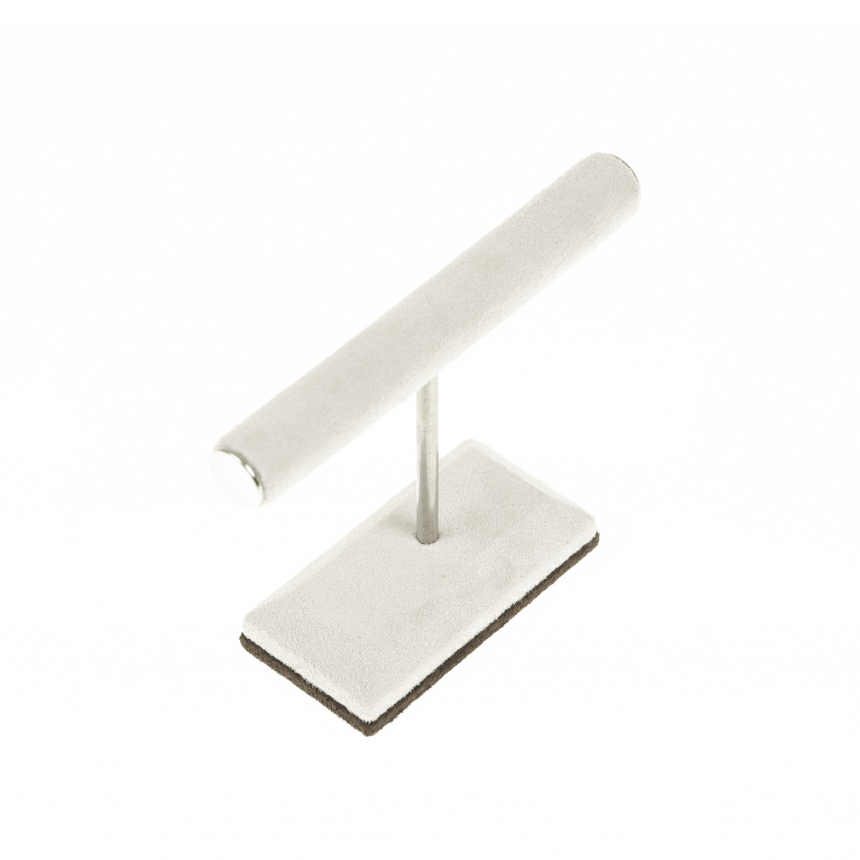 스웨이드 T자 반지 진열대 베이지/브라운 소 12.5x4x9