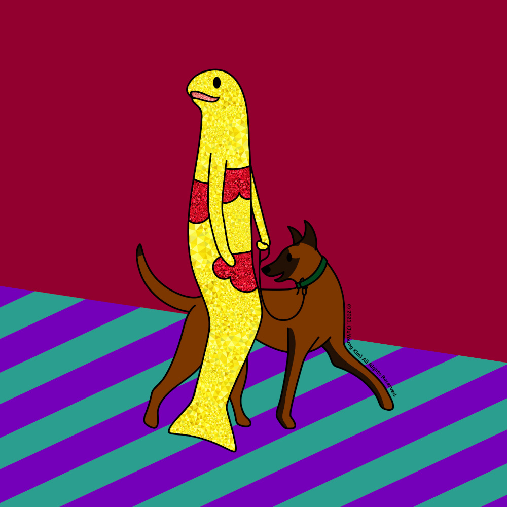구름물고기 (dog walking) 그림 판매
