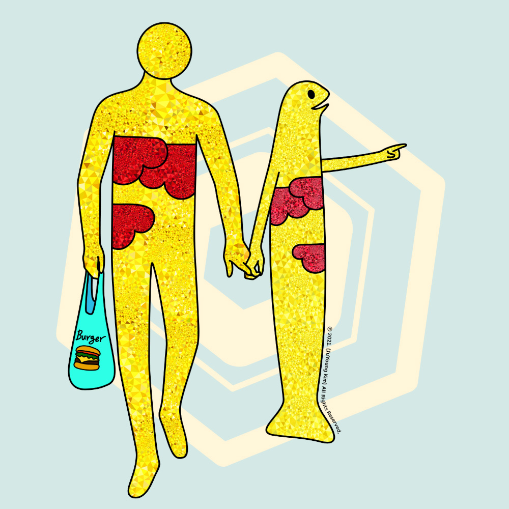 구름물고기와 구름맨 (chop chop honey foods getting cold) 그림 판매