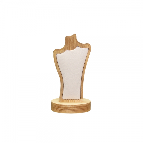 원목 엣지 목걸이 마네킹 진열대 아이보리 소 8x5x15.5