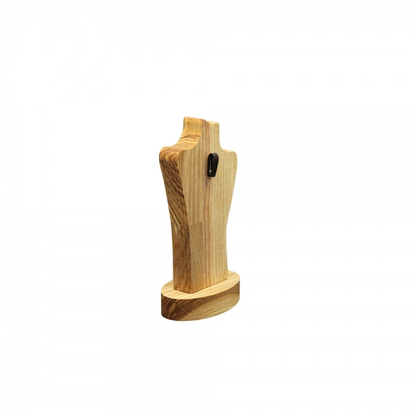 원목 엣지 목걸이 마네킹 진열대 브라운 소 8x5x15.5