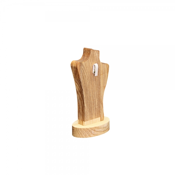 원목 엣지 목걸이 마네킹 진열대 아이보리 소 8x5x15.5