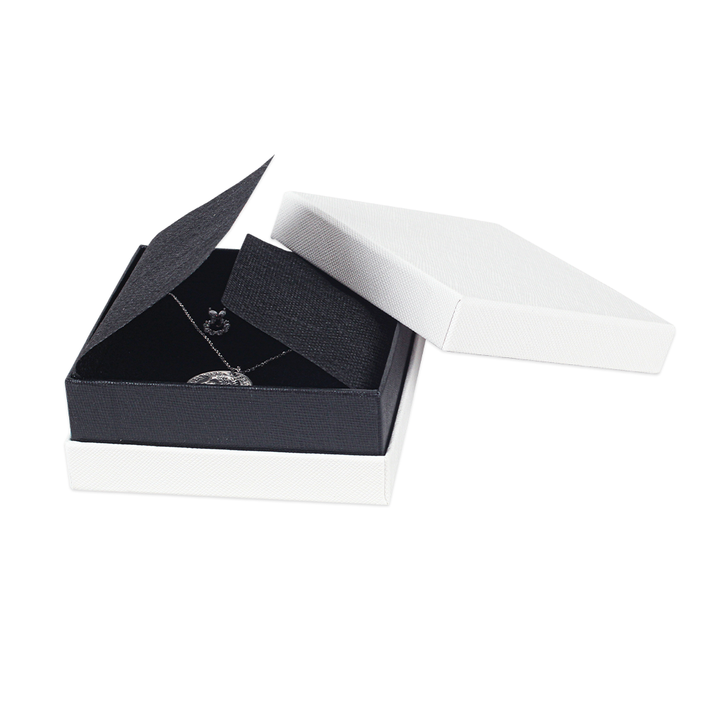고급 투톤 주얼리 케이스 액세서리 포장 선물 상자 화이트 대 10x10x4cm 10개