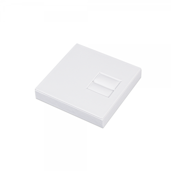 인조가죽 사각 반지 세트 진열대 화이트 12x12x2