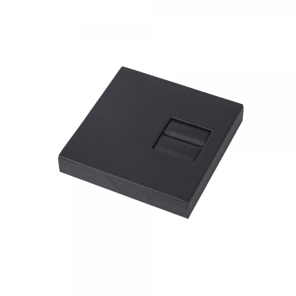 인조가죽 사각 반지 세트 진열대 블랙 12x12x2