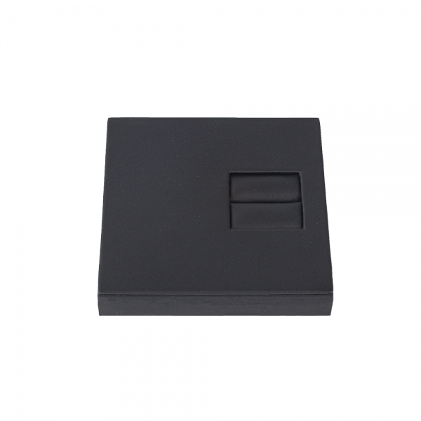 인조가죽 사각 반지 세트 진열대 블랙 12x12x2