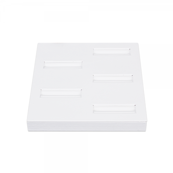 인조가죽 사각 커플 반지 팔찌 진열대 화이트 15x15x2