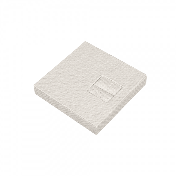 린넨 사각 반지 세트 진열대 베이지 12x12x2