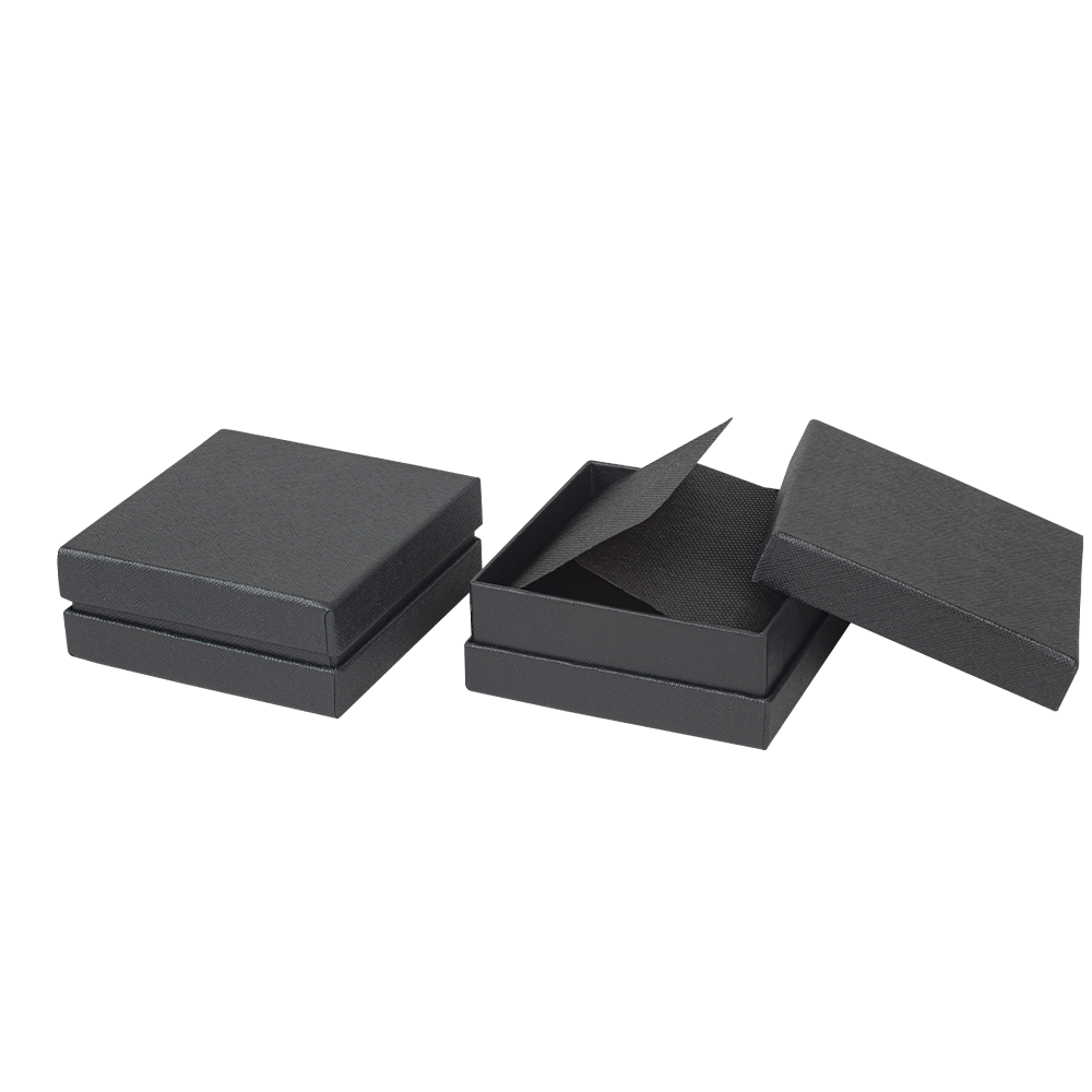 고급 투톤 주얼리 케이스 액세서리 포장 선물 상자 블랙 대 10x10x4cm 10개