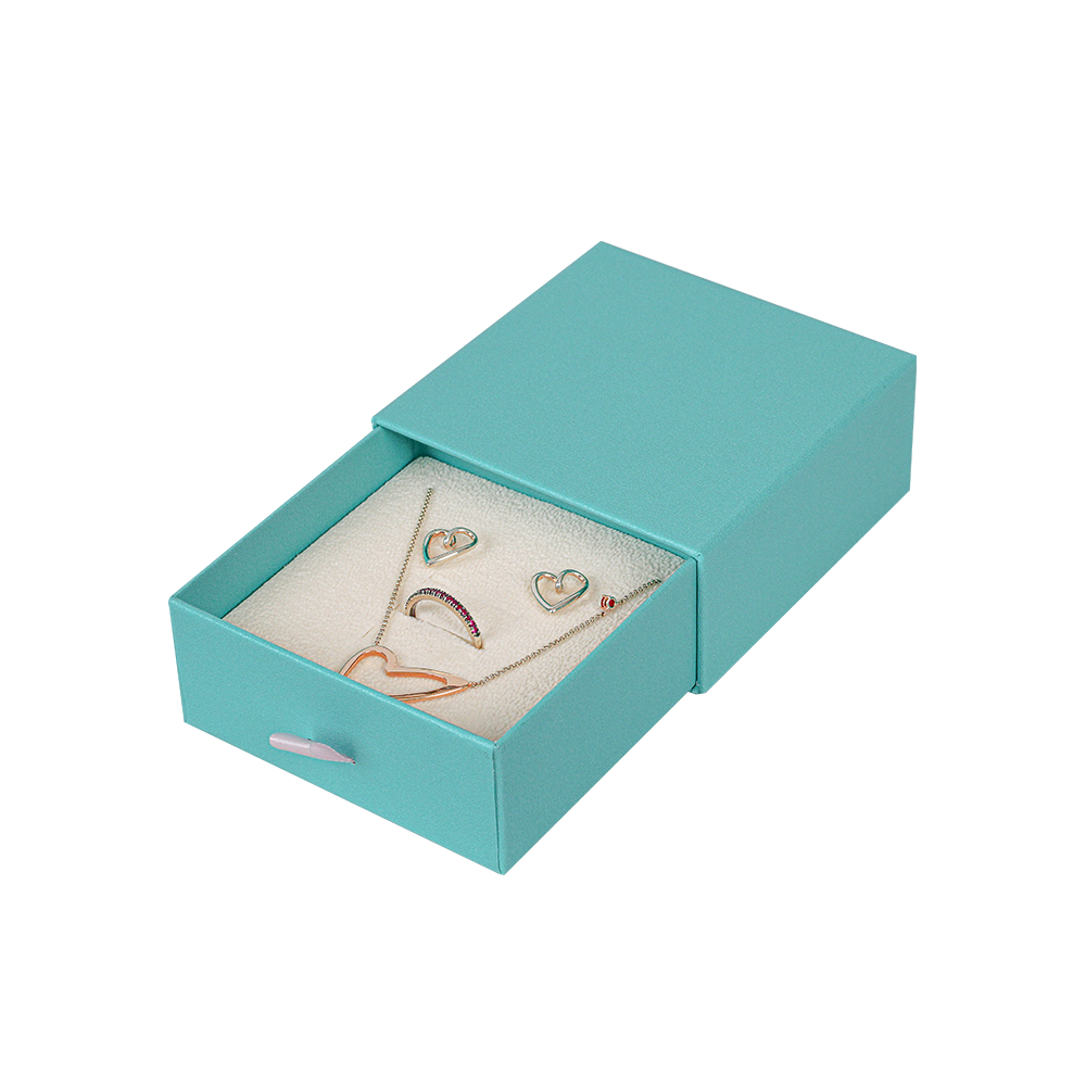 고급 슬라이드 서랍형 주얼리 케이스 상자 민트 대 9x9x4cm 20개