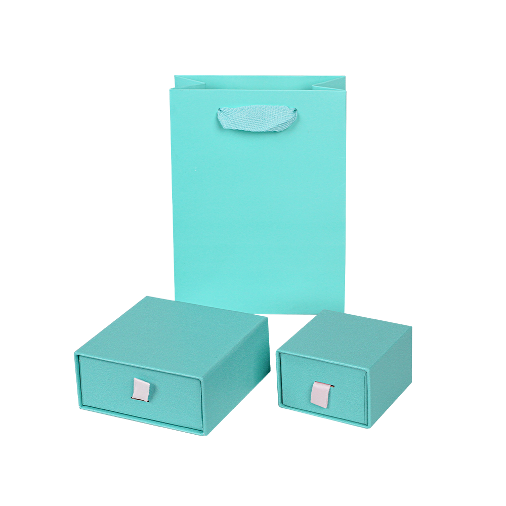 고급 슬라이드 서랍형 주얼리 케이스 상자 민트 대 9x9x4cm 20개