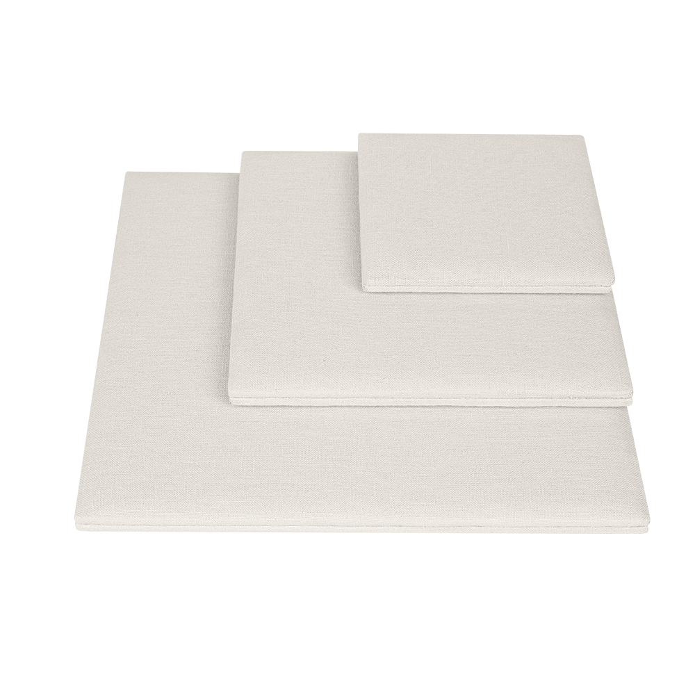린넨 사각 3단 다용도 진열대 베이지 35x35x2