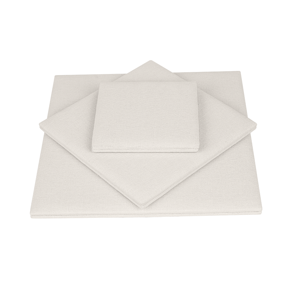 린넨 사각 3단 다용도 진열대 베이지 35x35x2