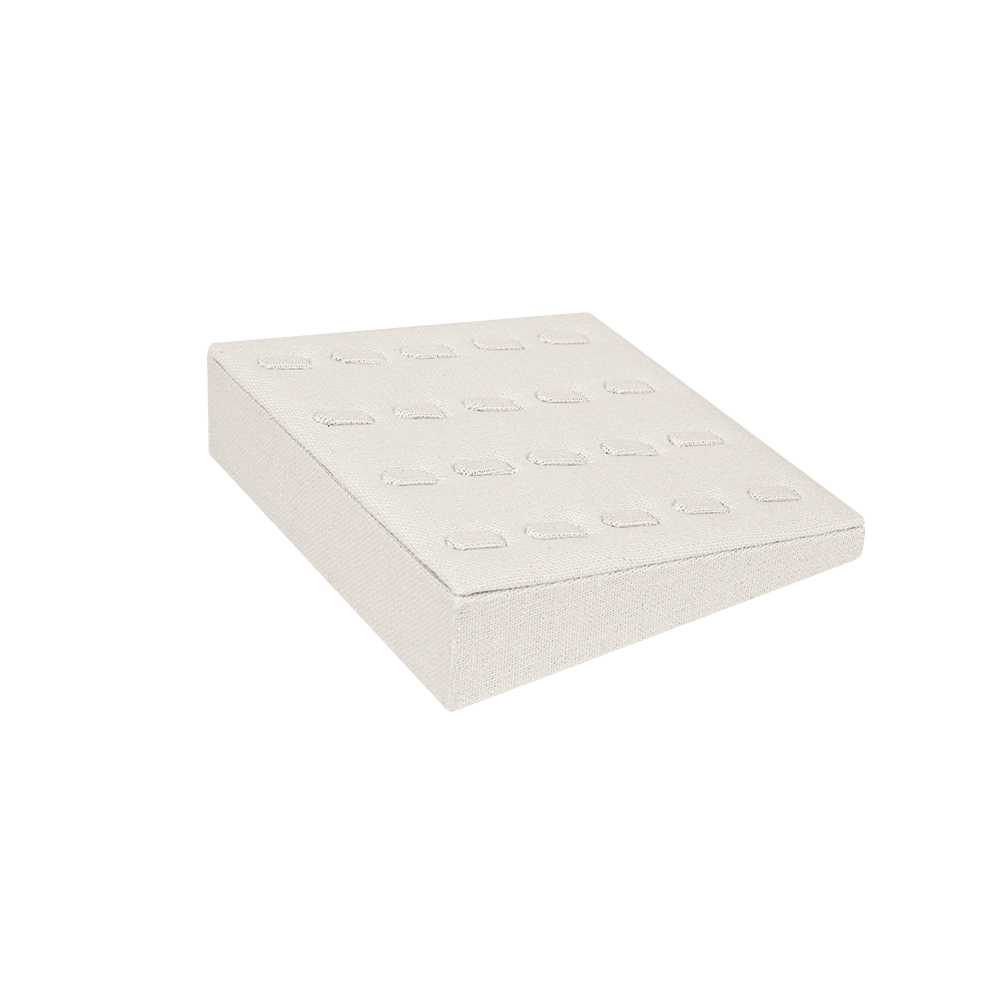 린넨 사각 1/20 반지 진열대 베이지 14x14x3.5