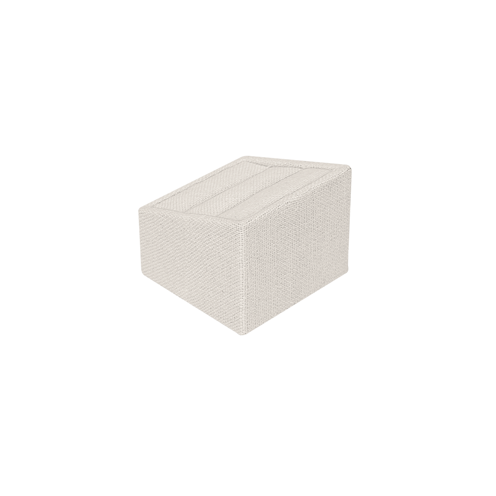 린넨 사각 경사 커플 반지 진열대 베이지 6x6x5