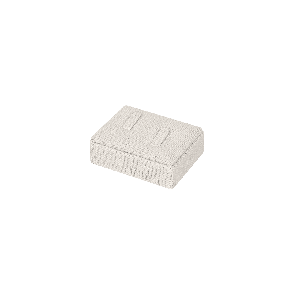 린넨 사각 커플 반지 진열대 베이지 4.5x6x2