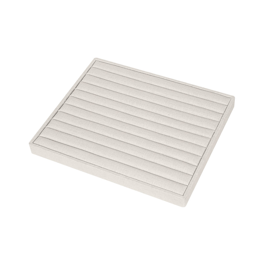 린넨 10줄 반지 진열대 베이지 30x25x2.6