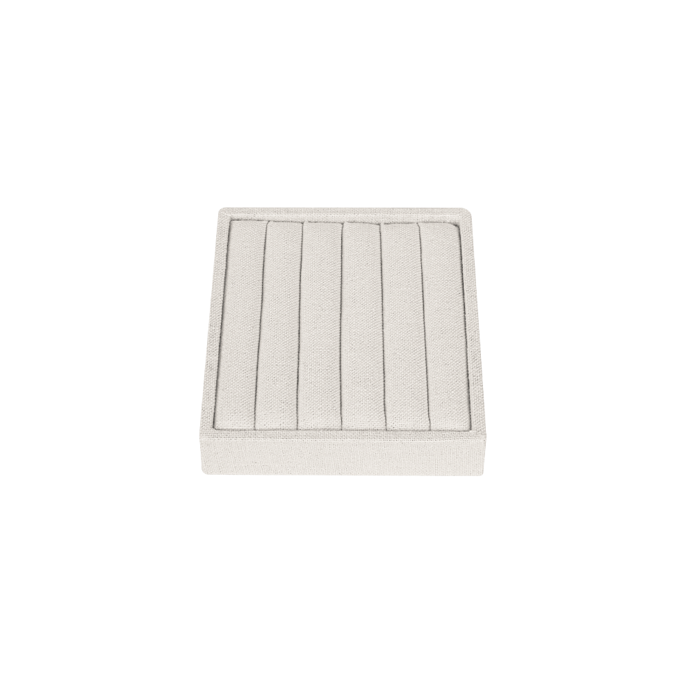 린넨 5줄 반지 진열대 베이지 14.5x12.5x2.6