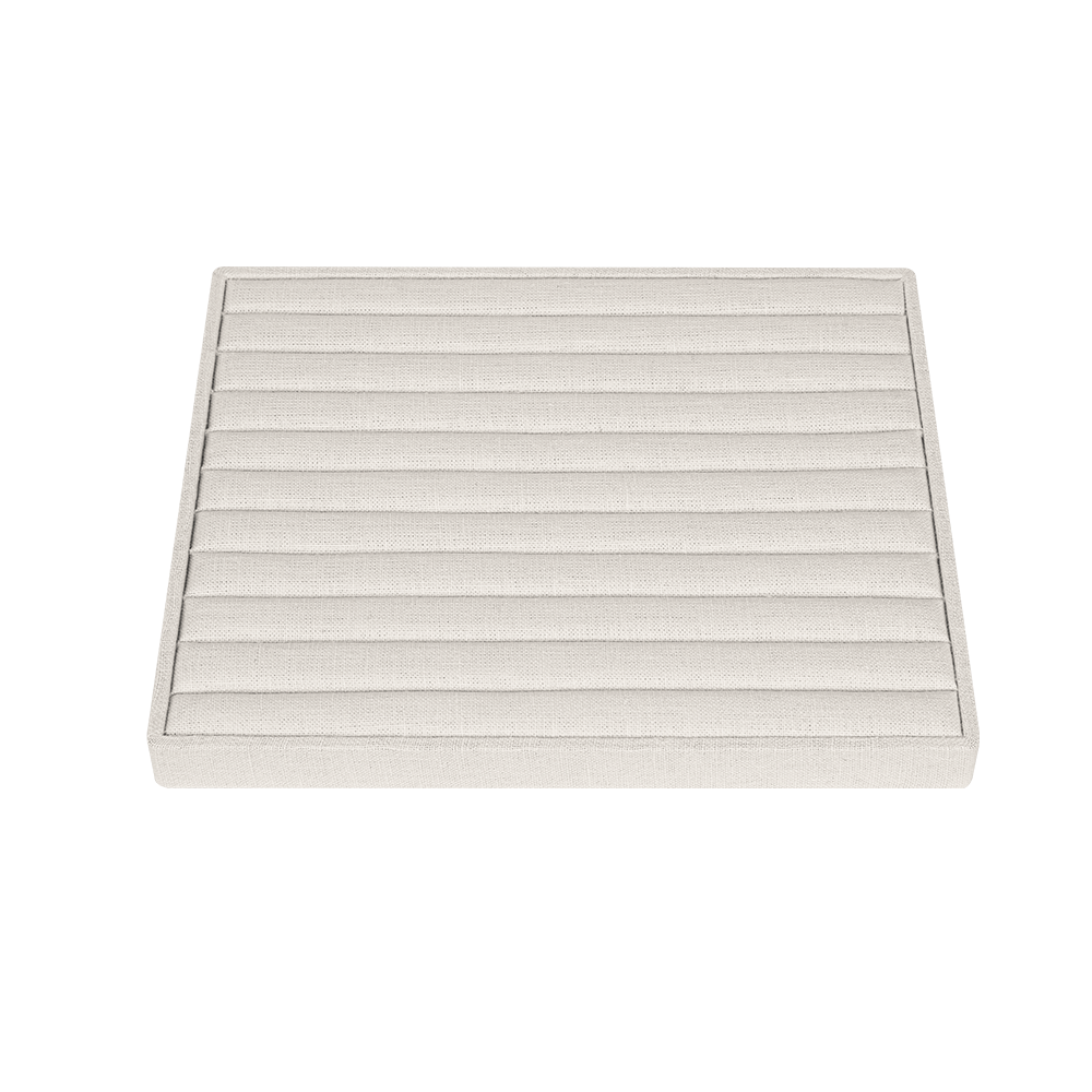 린넨 10줄 반지 진열대 베이지 30x25x2.6