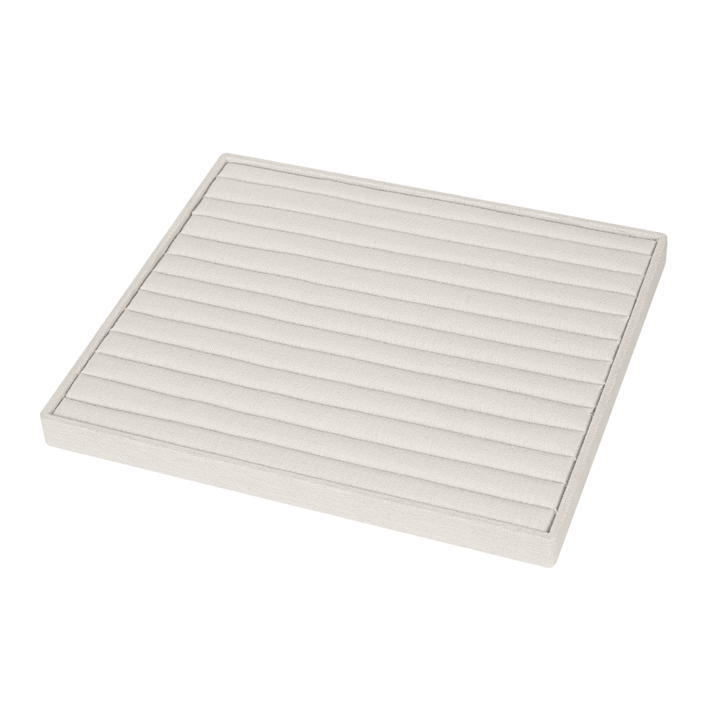 린넨 12줄 반지 진열대 베이지 35x30x2.6