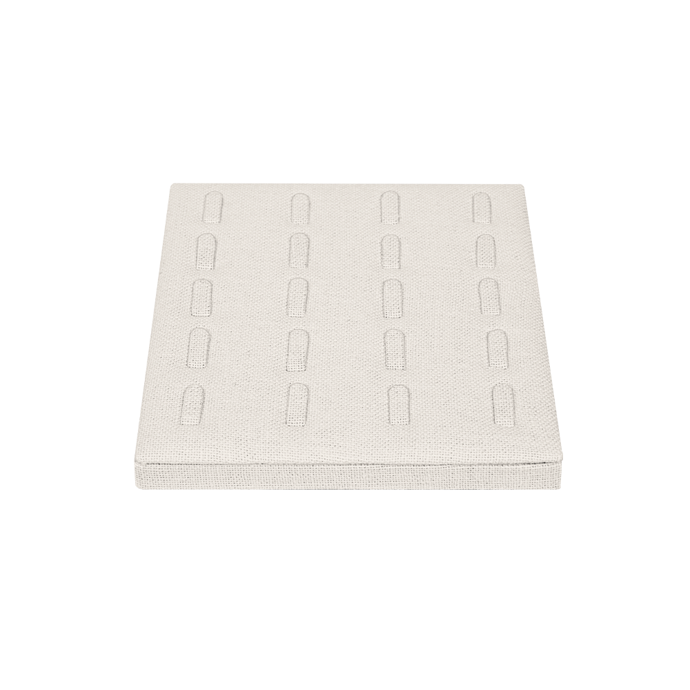 린넨 사각 1/20 반지 진열대 베이지 14x14x3.5