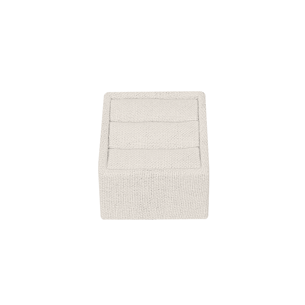 린넨 사각 경사 커플 반지 진열대 베이지 6x6x5