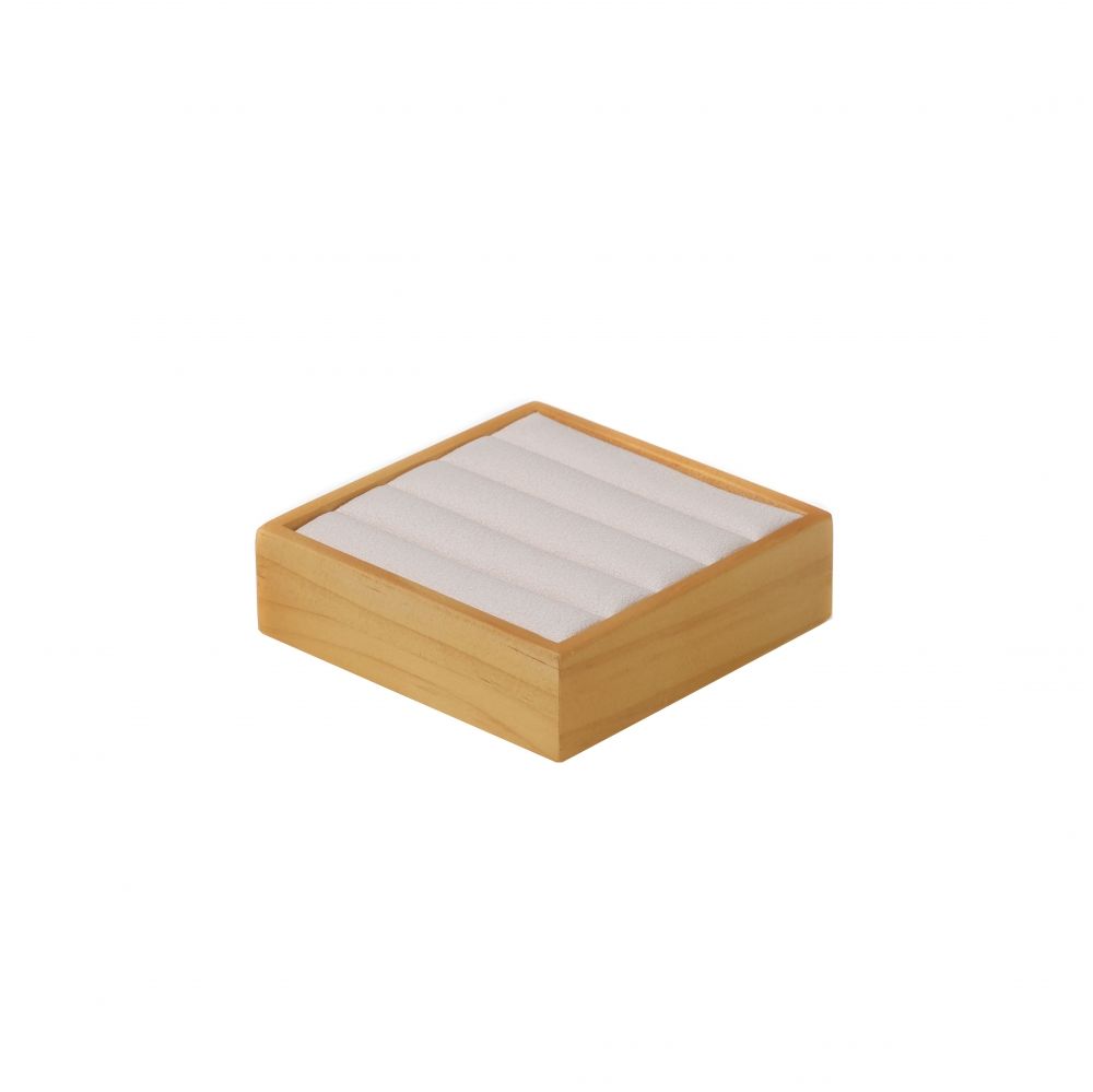 원목 4줄 반지 진열대 아이보리 10x10x3