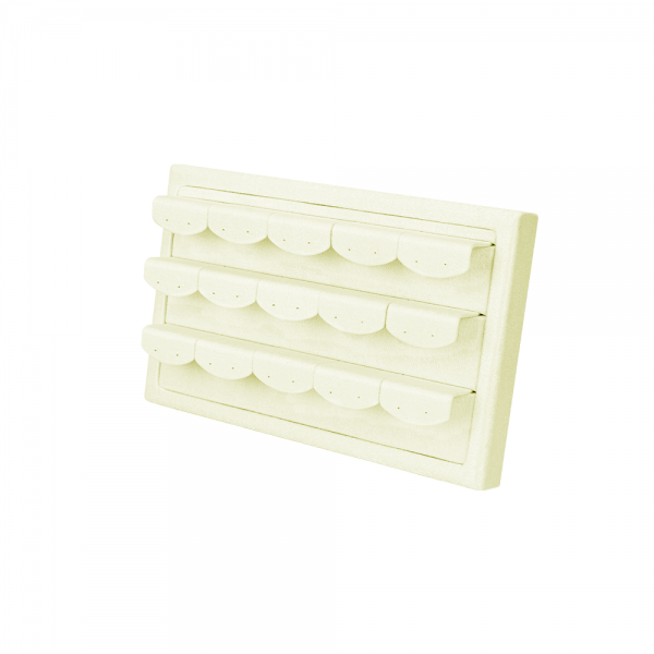 샤인 15구 경사 귀걸이 진열대 아이보리 21x7x13
