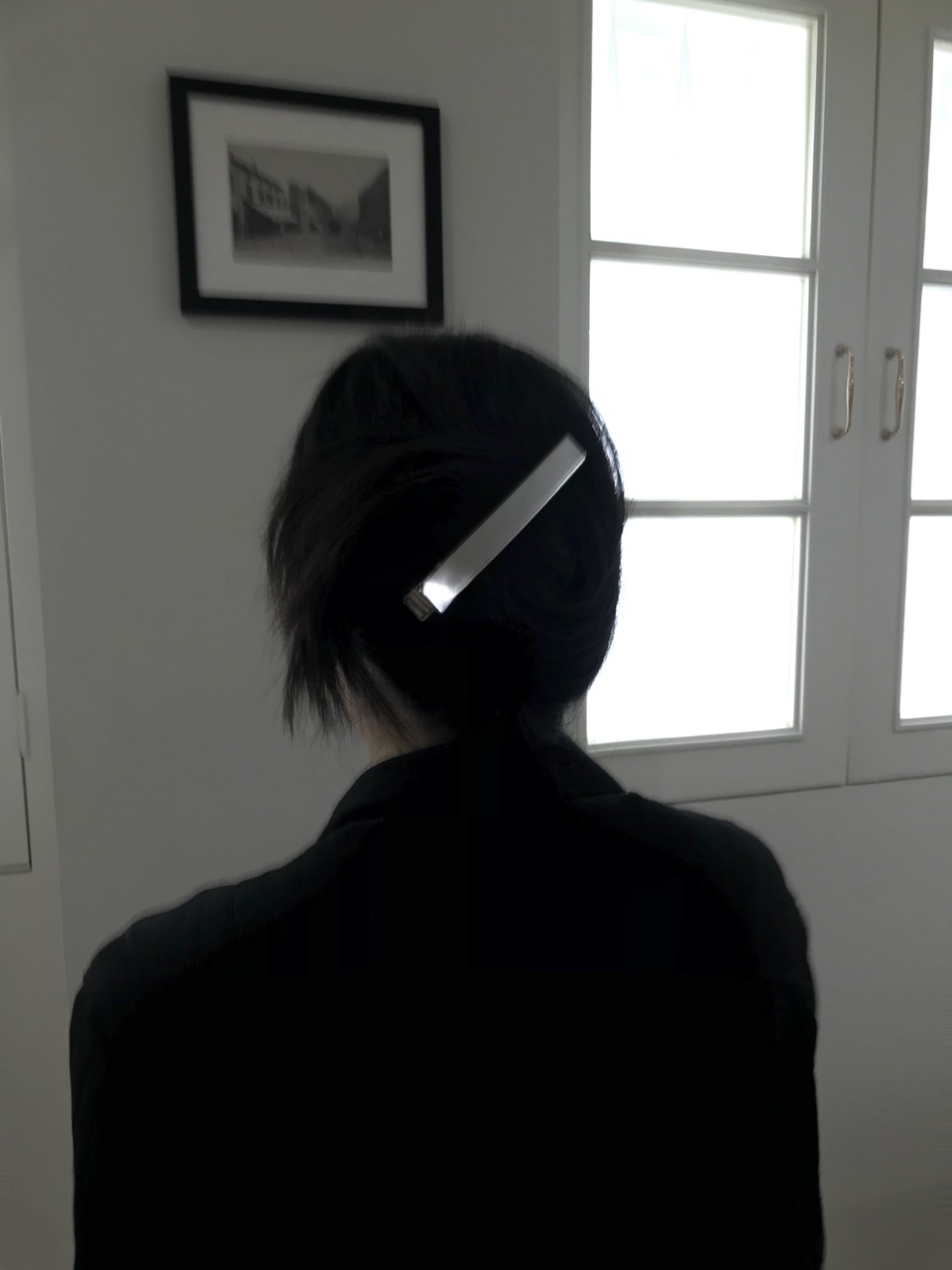 Silver clip pin