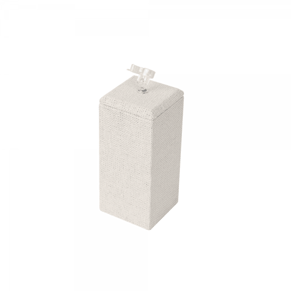 린넨 사각 조절 반지 진열대 베이지 대 4.5x4.5x12.5